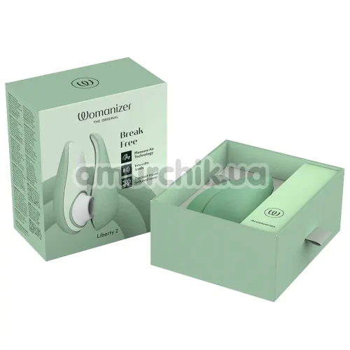 Симулятор орального секса для женщин Womanizer Liberty 2, бирюзовый