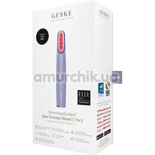 Ліфтинг-масажер для обличчя з поворотною голівкою Geske Skin Firming Wand 7 in 1, бузковий