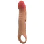 Насадка на пенис с вибрацией Pretty Love Brad, темно-телесная - Фото №1