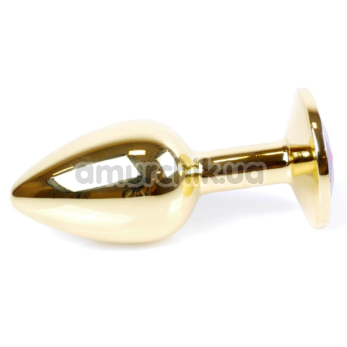 Анальна пробка зі світло-рожевим кристалом Exclusivity Jewellery Gold Plug, золота