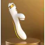 Вибратор с пульсацией и флоггером Lockink Sevanda Clitoris Suction Vibrator With Whip, белый - Фото №9