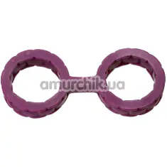 Наручники Japanese Style Bondage Platinum Silicone Cuffs Large, фіолетові - Фото №1