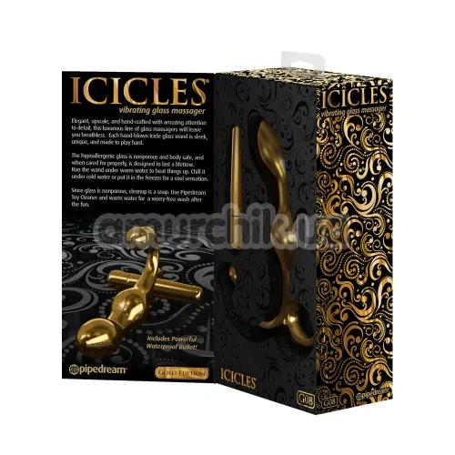 Вибростимулятор простаты для мужчин Icicles Gold Edition G08