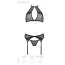 Комплект Passion Free Your Senses Erotic Line Satara Set, чорно-червоний: бюстгальтер + трусики + пояс для панчіх - Фото №5