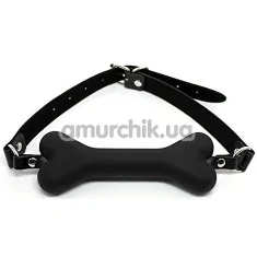 Кляп Behave! Luxury Fetish Doggie Bone Bit Gag, черный - Фото №1