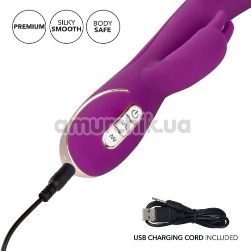Вібратор Jack Rabbit Signature Silicone Thumping Rabbit, фіолетовий