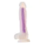 Фалоімітатор Radiant Glow In The Dark Soft Silicone Dildo Medium, фіолетовий - Фото №1