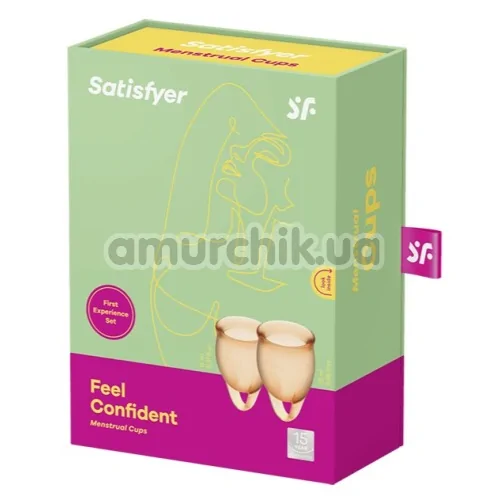Набір з 2 менструальних чаш Satisfyer Feel Confident, помаранчевий