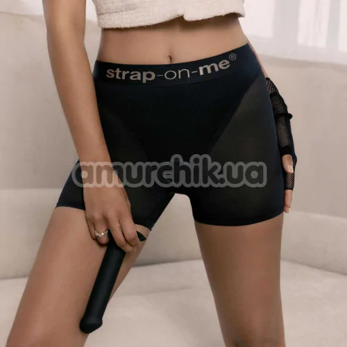 Шорти для страпона Strap-On-Me Harness Lingerie Halo, чорні