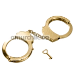Наручники DS Fetish Luxury Metal Handcuffs, золоті - Фото №1