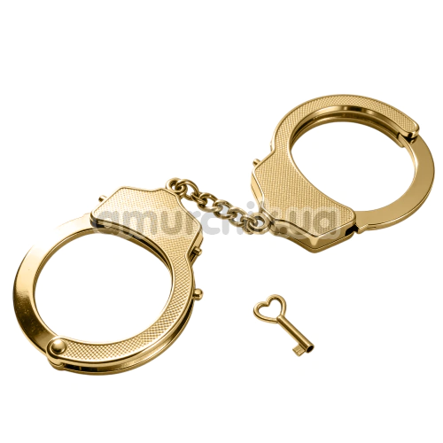 Наручники DS Fetish Luxury Metal Handcuffs, золоті - Фото №1