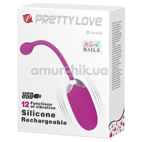Виброяйцо Pretty Love Brook, фиолетовое