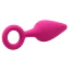 Анальна пробка Alume Silicone Teardrop Anal Plug With Ring M, рожева - Фото №2