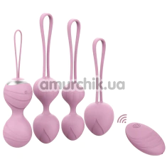 Набор вагинальных шариков с вибрацией Odeco Every Night Toys Beata, розовый - Фото №1