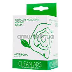 Салфетки для интимной гигиены Clean Ars Wet Wipes Aloe Vera, 20 шт. - Фото №1