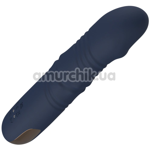 Вибратор с толчками и ротацией Goddess Collection Afrodite, синий
