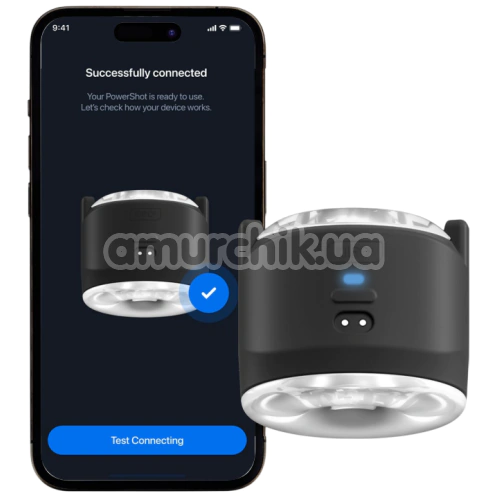 Інтерактивний мастурбатор з вібрацією Kiiroo Powershot, прозорий