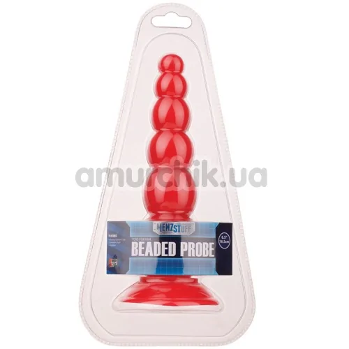 Анальная пробка Menz Stuff Beaded Probe, красная