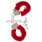 Наручники Plush Handcuffs With Keys, красные - Фото №1