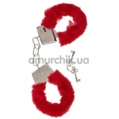 Наручники Plush Handcuffs With Keys, красные - Фото №1