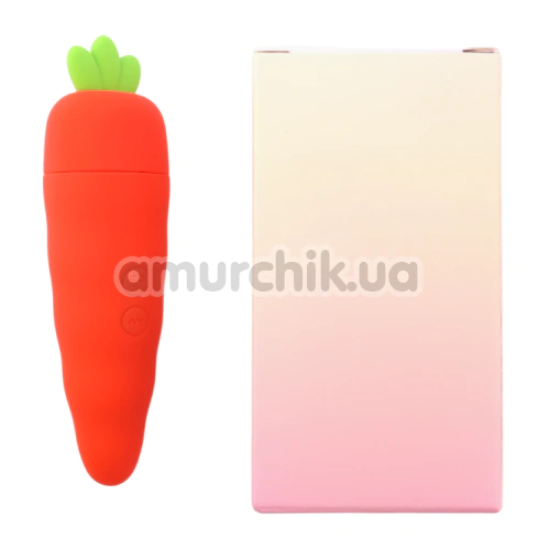 Симулятор орального секса для женщин с вибрацией Carrot Vibrator, оранжевый