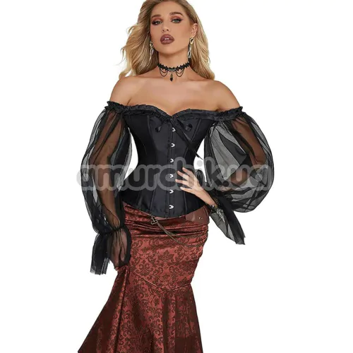 Корсет Star Night Off Shoulder Long Sleeves Corset, черный