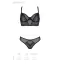 Комплект Passion Free Your Senses Eco Drosera Set, чорний: бюстгальтер + трусики-стрінги - Фото №5