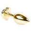 Анальная пробка с фиолетовым кристаллом Exclusivity Jewellery Gold Heart Plug, золотая - Фото №5