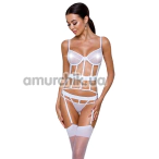 Комплект Passion Free Your Senses Kyouka Corset, белый: корсет + трусики-стринги - Фото №1