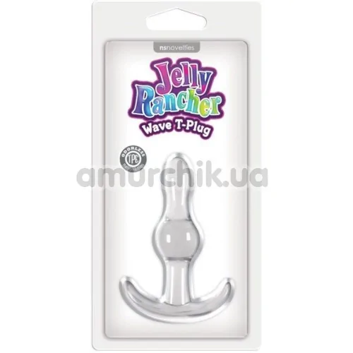 Анальна пробка Jelly Rancher Wave T-plug, прозора