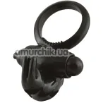 Віброкільце Malesation Vibro Rabbit Ring, чорне - Фото №1