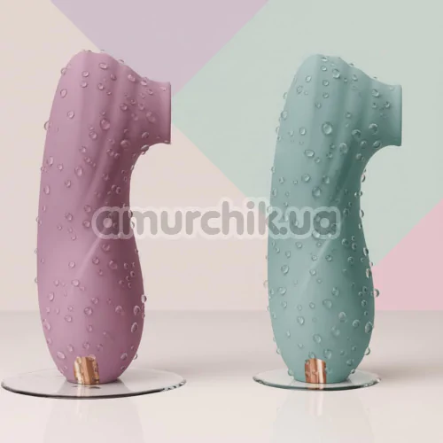 Симулятор орального секса для женщин с вибрацией Sweet Em Velvet Lure Air Kiss, фиолетовый