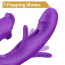 Вибратор для клитора и точки G Sweet Play G-Spot Vibrator With Clitoral Licking & Flapping A17, фиолетовый - Фото №18