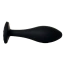 Анальна пробка з прозорим кристалом Exclusivity Jewellery Silicone Straight Plug L, чорна - Фото №4