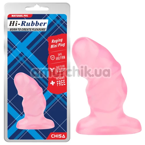 Анальная пробка Hi-Rubber Raging Mini Plug, розовая