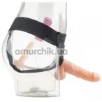 Подвійний страпон з вібрацією Loveshop Wearable Dicephalous Solid Dildo, тілесний - Фото №1