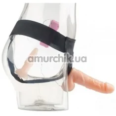 Подвійний страпон з вібрацією Loveshop Wearable Dicephalous Solid Dildo, тілесний - Фото №1
