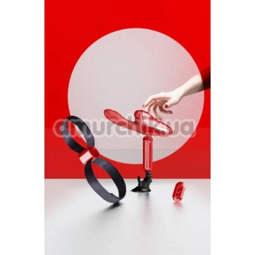 Секс-машина з підігрівом Qingnan No.9 Handheld Vibrating And Rotating Thruster, червона