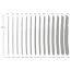 Набор из 14 уретральных вставок Penis Plug 14-Piece Dilator Set, серебряный - Фото №6