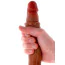Двокінцевий фалоімітатор Get Real Foreskin Doubledong 40 cm, коричневий - Фото №3