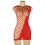 Платье Star Night Hollow Out Single Shoulder Rhinestone Fishnet Dress, красное - Фото №4