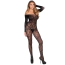 Комбінезон Leg Avenue Crotchless Fishnet Bodystocking Flower, чорний - Фото №2