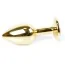 Анальна пробка з червоним кристалом Exclusivity Jewellery Gold Plug, золота - Фото №3