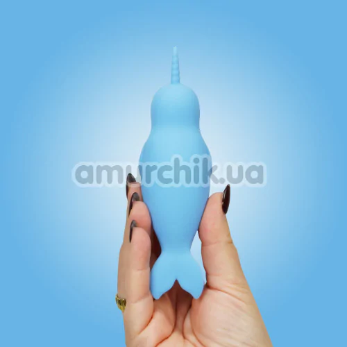 Клиторальный вибратор Unihorn Of The Sea Neigh Mo, голубой