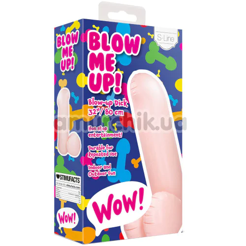 Надувна кулька у вигляді пеніса Shots S-Line Blow Me Up, тілесна