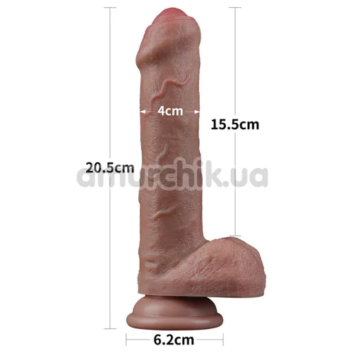 Фаллоимитатор Dual-Layered Silicone Nature Cock LV411043, светло-коричневый