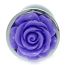 Анальная пробка с фиолетовой розочкой Exclusivity Jewellery Silver Rose Plug, серебряная - Фото №2
