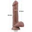 Фаллоимитатор Dual-Layered Silicone Nature Cock LV411043, светло-коричневый - Фото №8