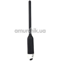 Уретральна вставка з вібрацією Silicone Dilator Urethral Vibrator S, чорна - Фото №1
