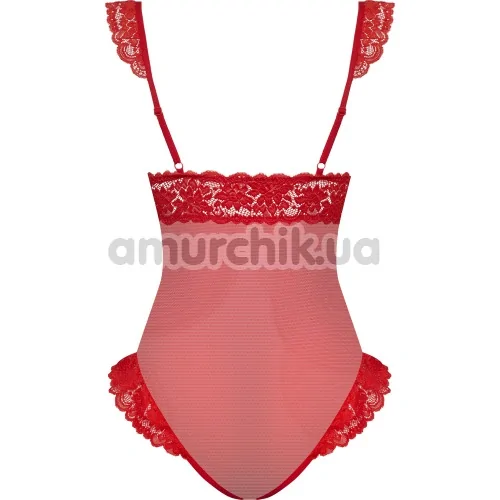 Боди Obsessive 863-TED-3, красное
